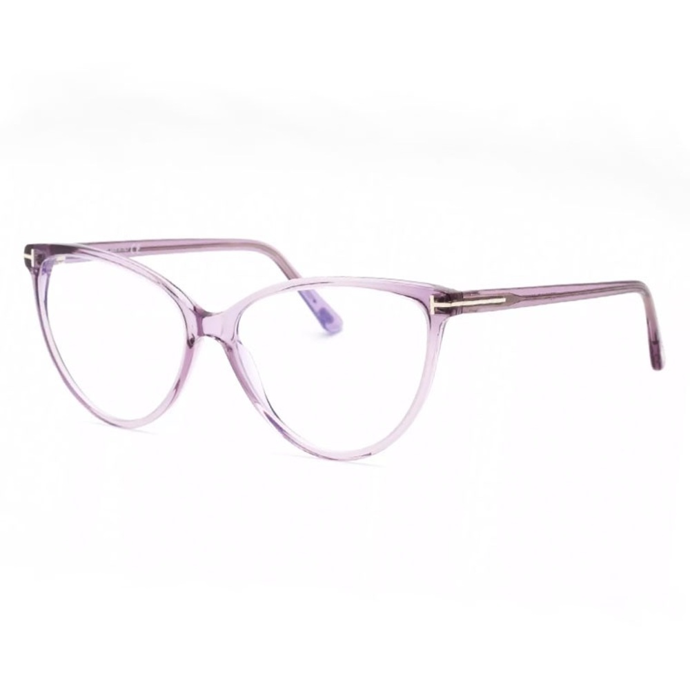 NEW FT5743-B 078 TOM FORD TF5743-B 078 WOMEN CAT EYE PURPLE CLEAR EYEGLASSES